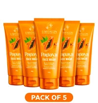 Papaya Whitening for Men & Women Face Wash Pack Of 5