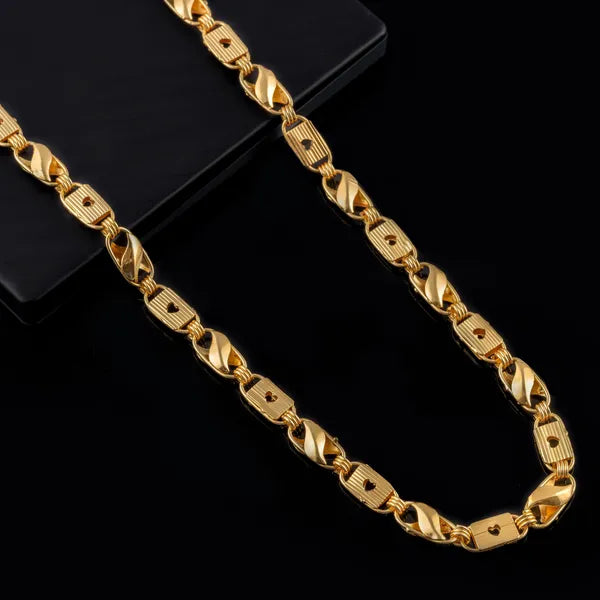 Stylish chain with Premium Golden Coating